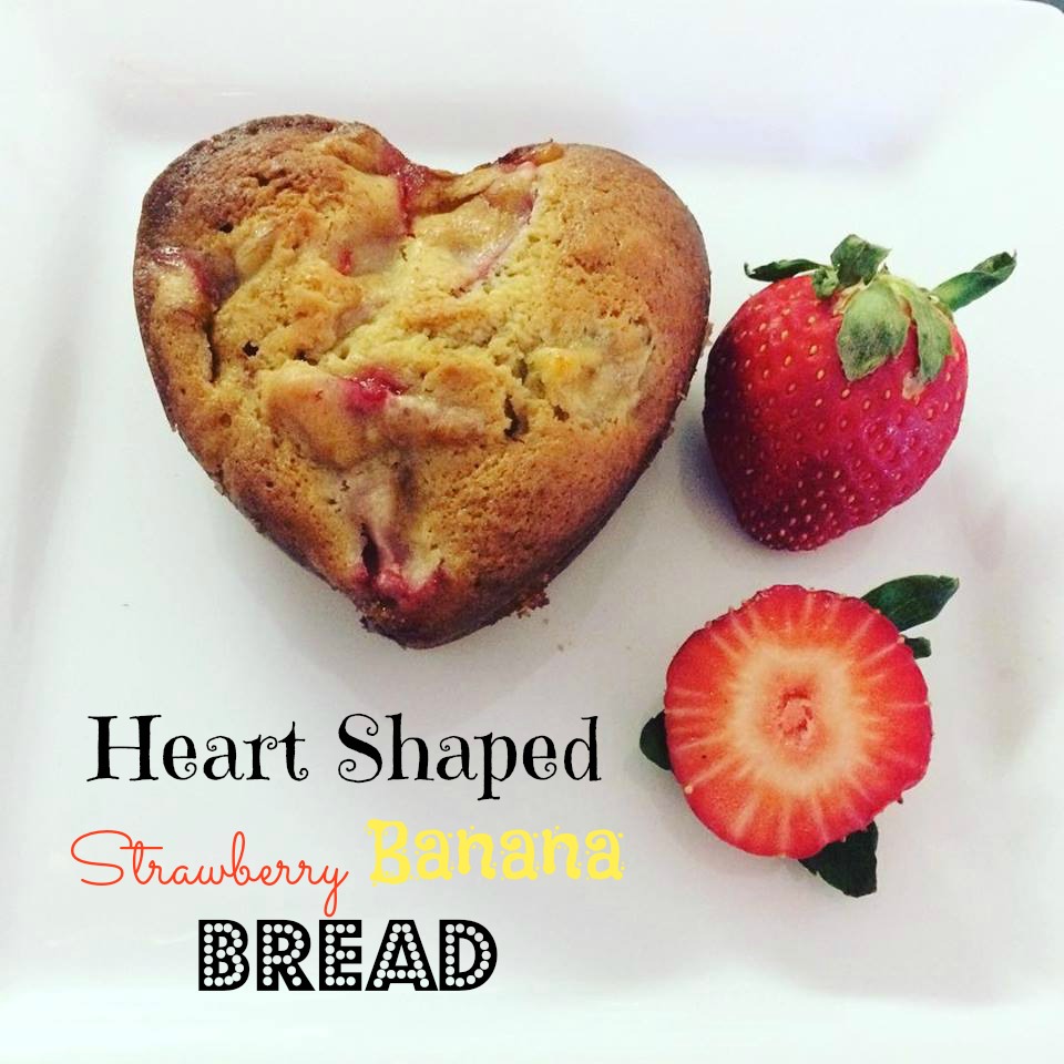 Heart Shaped Strawberry Banana Bread2